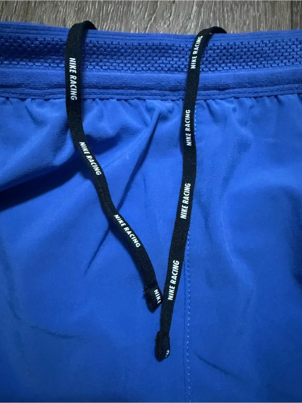 Nike Blue Athletic Running Shorts with Black Swoosh